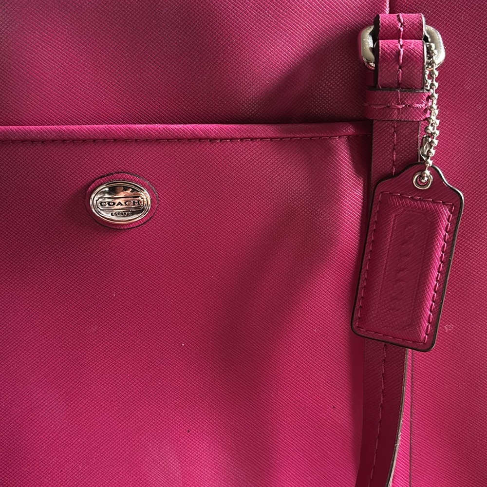 Authentic Coach F25669 Peyton Leather Jordan Double Zip Caryall - Picture 2 of 7